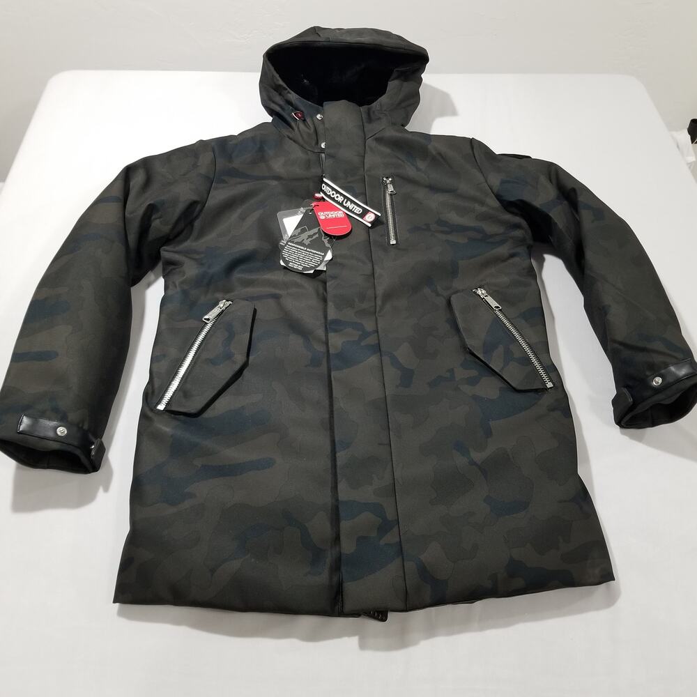 NWT Outdoor United Parka Small Camo Hercules Storm Waterproof Waxed Coating